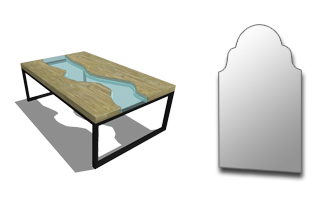image showing Irregular glass shapes