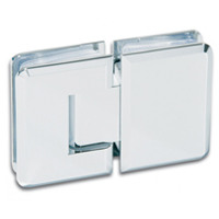 inline chrome glass to glass hinge