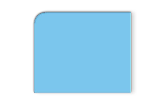 Rectangle with 1 radius corner icon