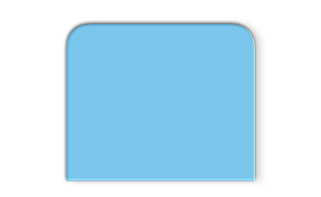 Rectangle with 2 radius corners icon