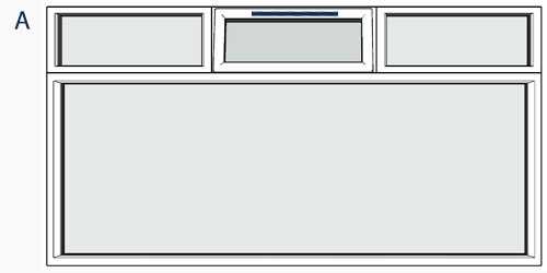 possible positions for trickle vents using the selected window configuration